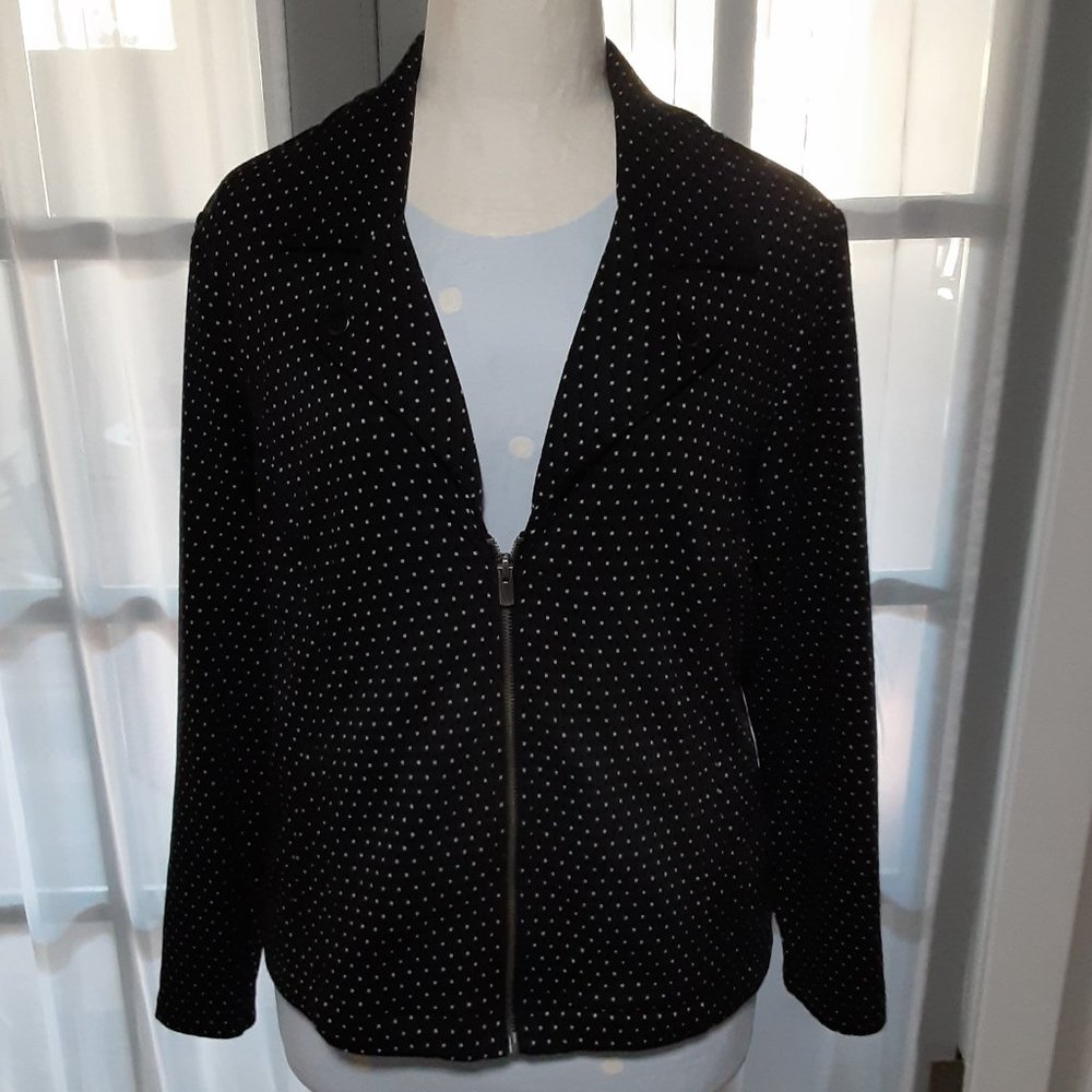 Women's Christopher & Banks zip up soft/stretchy long sleeve jacket NWT-$64.95